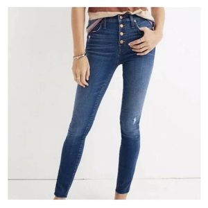 Madewell 10” High Rise Skinny Button Fly Jeans Sz. 31